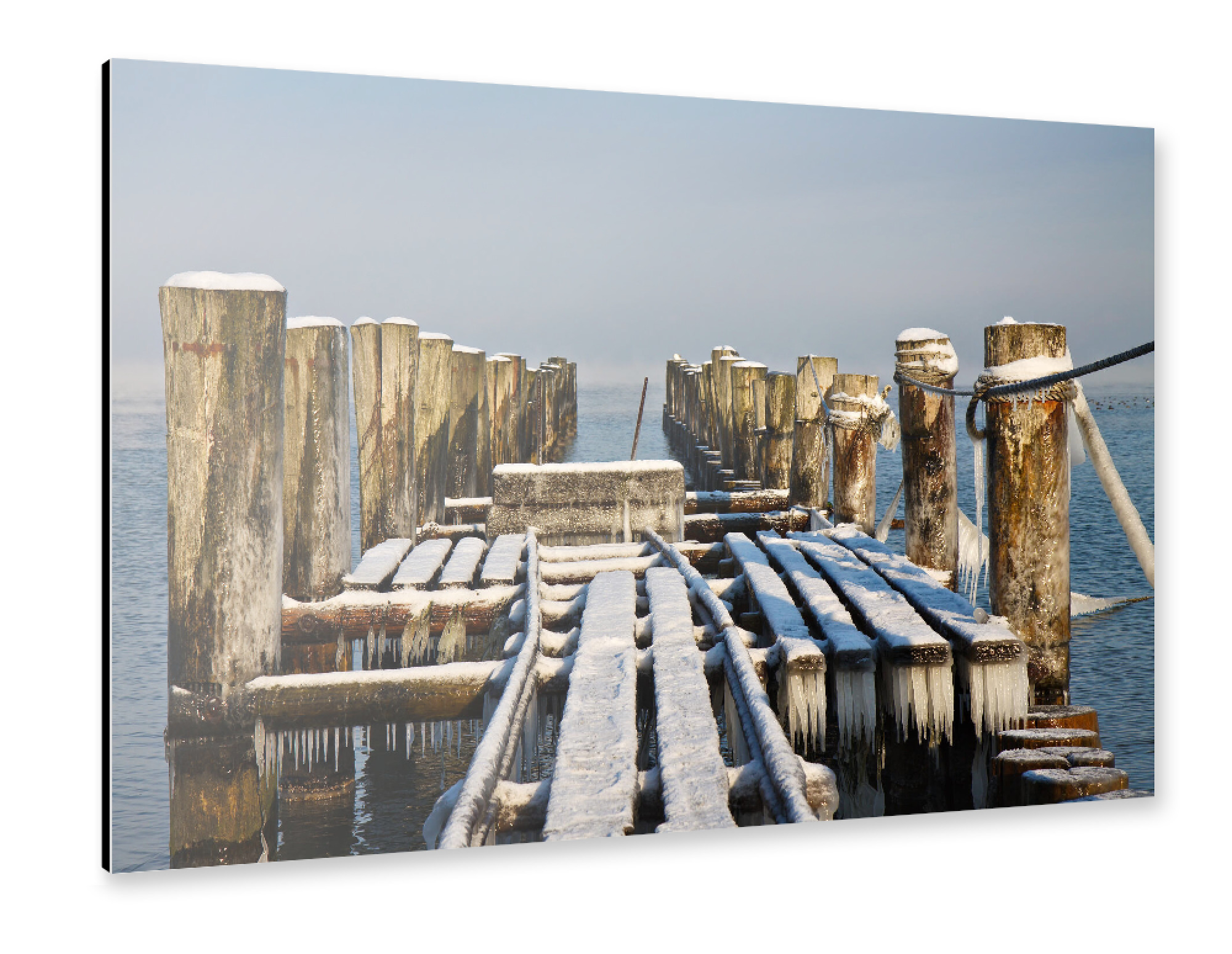 Alu-Dibond "Winter in Zingst" 30x20 cm artboxONE