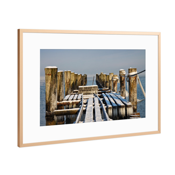 Poster mit Rahmen Kupfer "Winter in Zingst" artboxONE - Natur,Reise,Architektur,Reise / Strand und Meer
