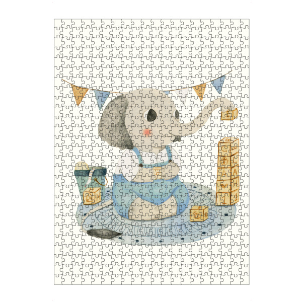 artboxONE Puzzle "Elefant mit Würfeln" artboxONE - Für Kinder,Tiere