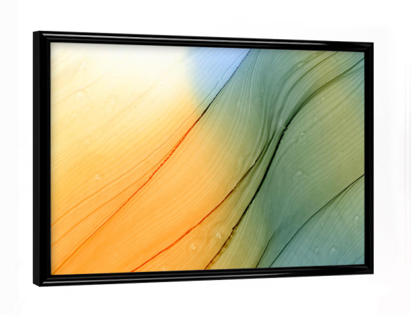 Poster mit schwarzem Rahmen "Orange n Green Feeling - kunst" artboxONE - Abstrakt