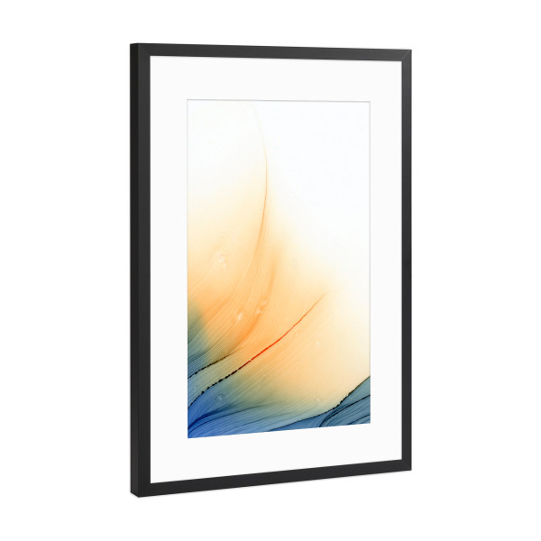 Poster mit Rahmen Schwarz (Metallic) "Bunt the Hill" artboxONE - Abstrakt