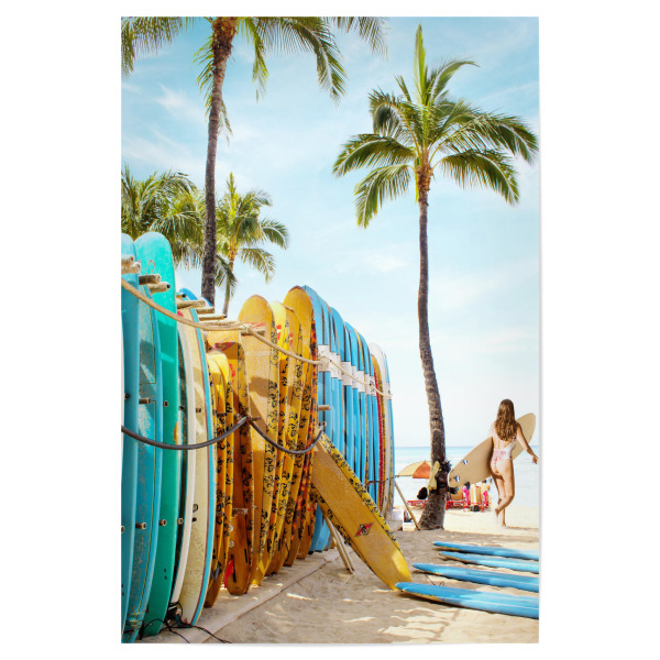 Poster 30x20 cm "Let's Choose Your Surfboard" artboxONE - Natur,Menschen,Reise / Strand und Meer,Sport / Sommerspiele