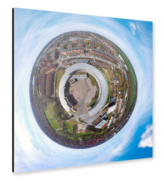 Alu-Dibond "Landet Spaceship" 30x30 cm artboxONE