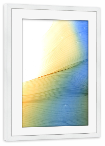 Poster mit Rahmen weiß "Light on the hill" artboxONE - Abstrakt