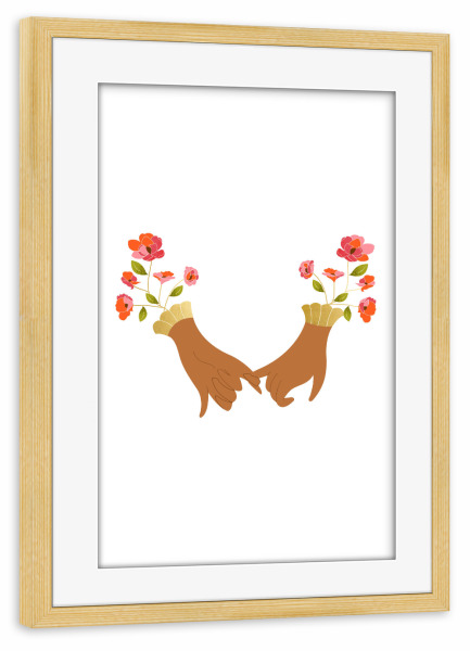 Poster mit Rahmen kiefer "I Pinky Promise | Valentine's Day" artboxONE - Menschen,Liebe