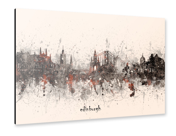 Alu-Dibond "Edinburgh skyline artistic beige" 30x20 cm artboxONE