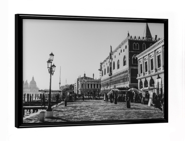 Poster mit schwarzem Rahmen "Venice in B&W b" artboxONE - Reise,Städte / Venedig