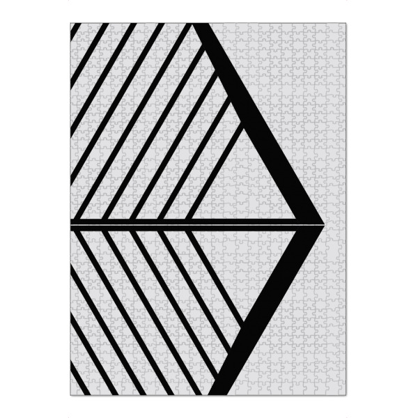 Puzzle Ravensburger "Geomerty Line ART tri white black" artboxONE - Abstrakt,Schwarzweiß,Geometrie