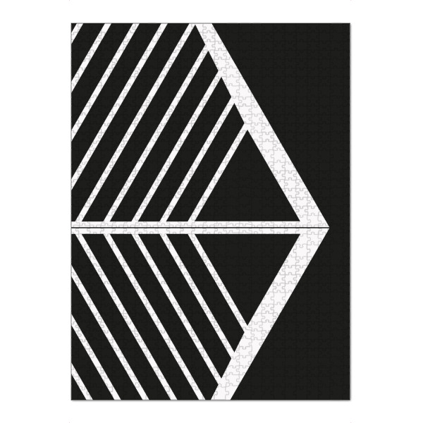 Puzzle Ravensburger "Geomerty Line ART tri black white" artboxONE - Abstrakt,Schwarzweiß,Geometrie