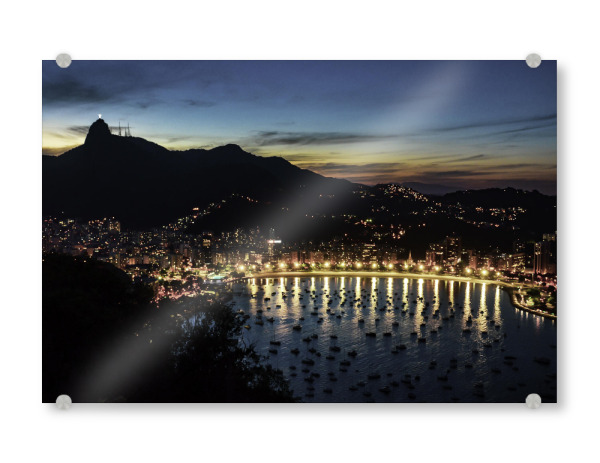 Acrylglasbild "Night in Rio" artboxONE - Städte,Reise,Reise / Strand und Meer,Städte / Rio de Janeiro