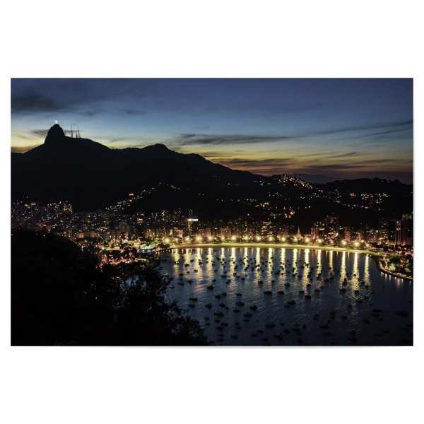 Poster 30x20 cm "Night in Rio" artboxONE - Städte,Reise,Reise / Strand und Meer,Städte / Rio de Janeiro