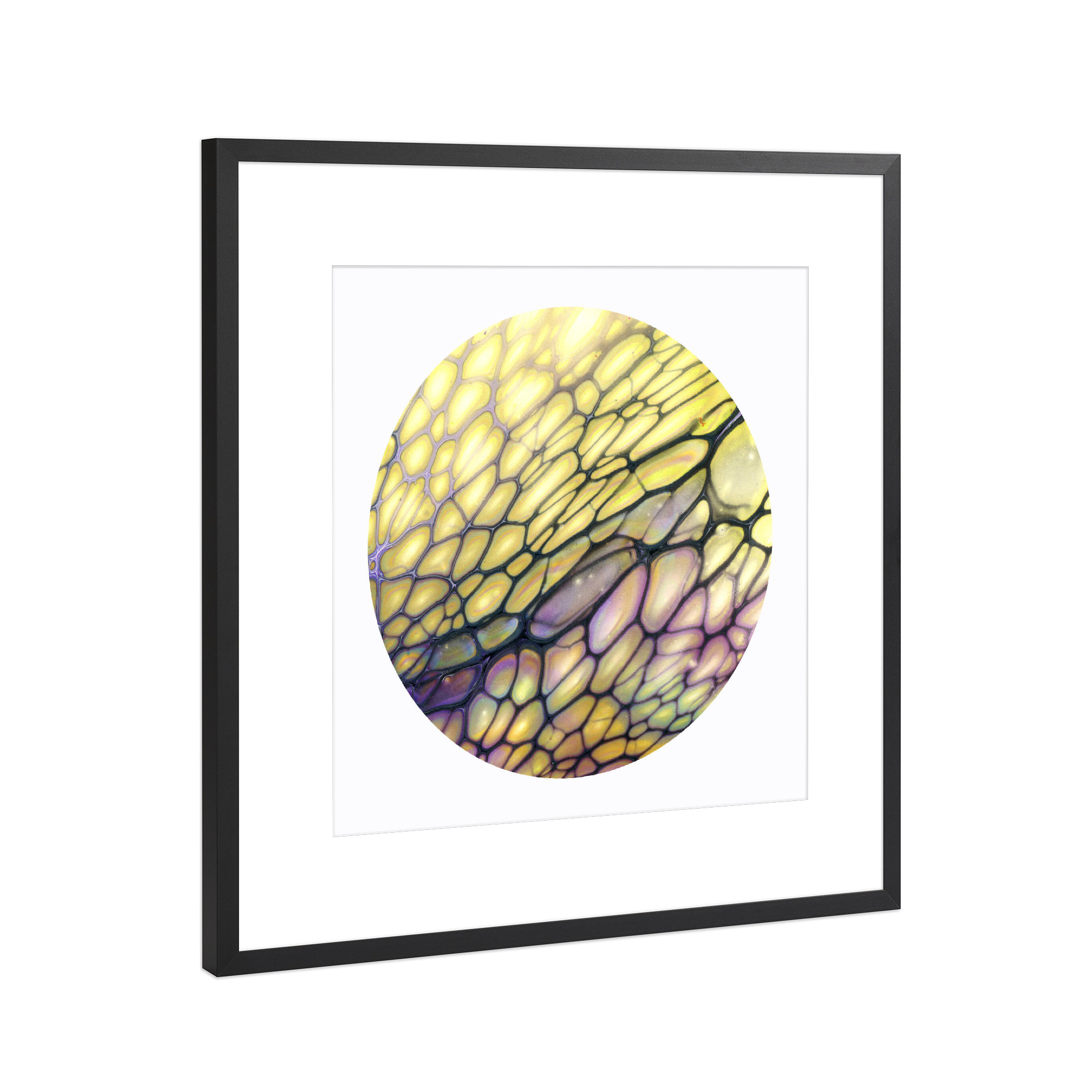 Poster mit Rahmen Schwarz (Metallic) "Some Cells art" artboxONE - Abstrakt