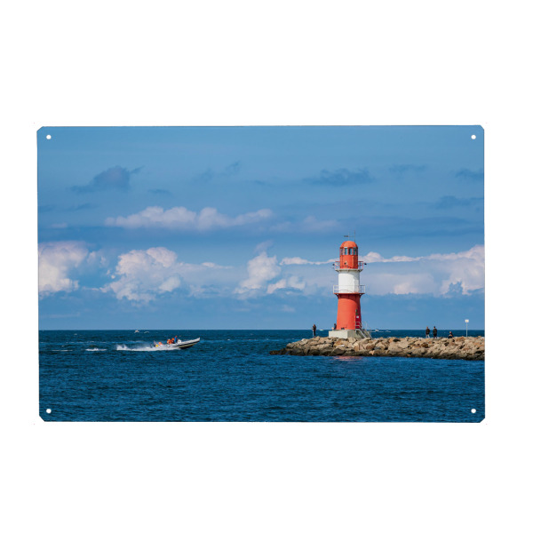 Holzbild "Roter Molenturm" artboxONE - Natur,Reise,Architektur,Reise / Strand und Meer