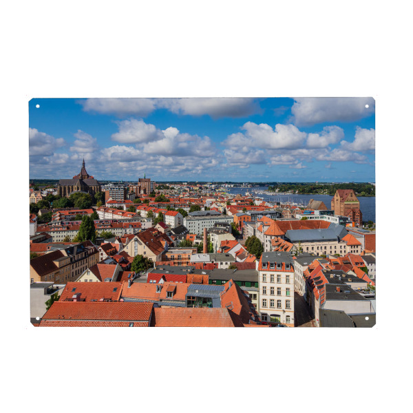 Holzbild "Rostock von oben" artboxONE - Reise,Architektur,Städte / Weitere