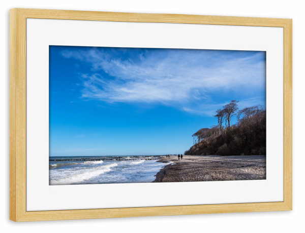 Poster mit Rahmen kiefer "Ostseeküste und Gespensterwald" artboxONE - Natur,Reise,Reise / Strand und Meer