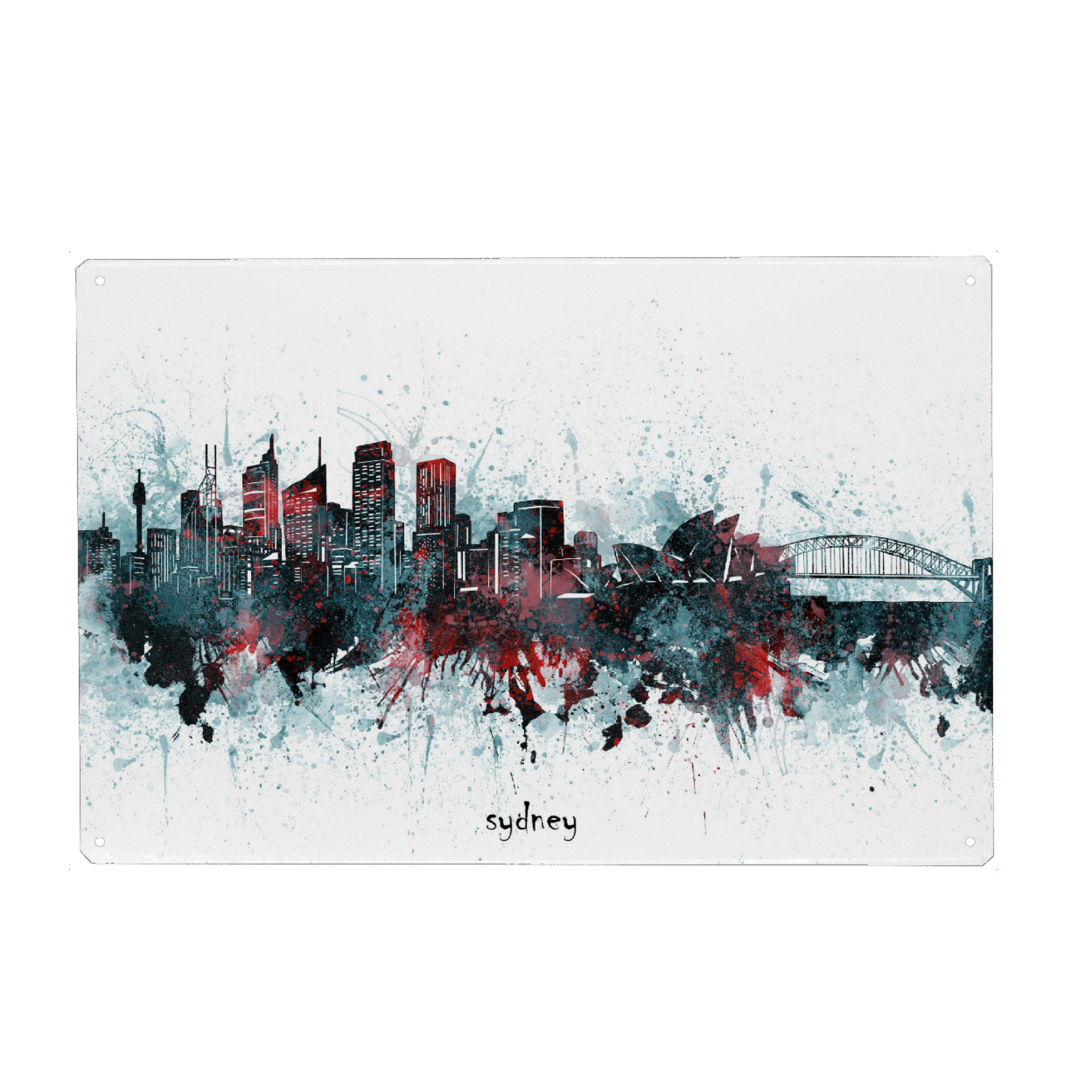 Metall Poster "Sydney skyline artistic grey" artboxONE - Städte,Reise,Architektur,Städte / Sydney