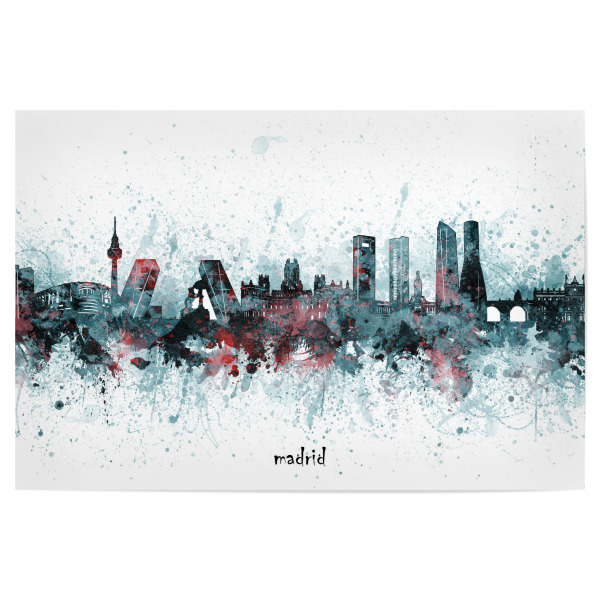 Poster "Madrid skyline artistic grey" artboxONE - Städte,Reise,Architektur