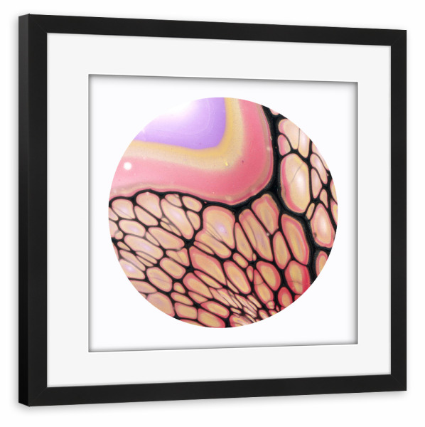 Poster mit Rahmen schwarz "Pink Time" artboxONE - Abstrakt