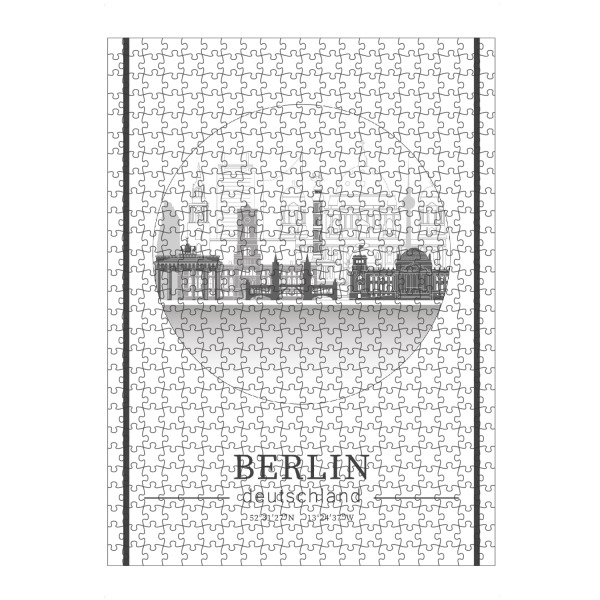 artboxONE Puzzle "Berlin skyline line art circle" artboxONE - Städte,Städte / Berlin,Reise,Architektur,Kartografie
