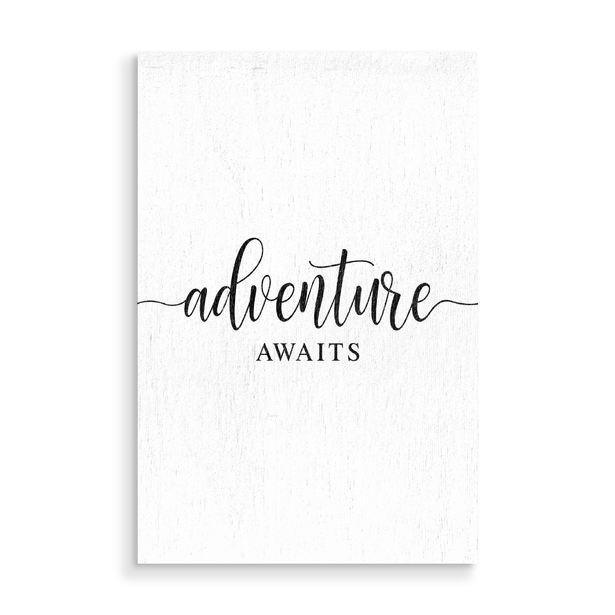 Holzbild "*Adventure awaits*" artboxONE - Typografie,Reise,Menschen - Typo,Typografie,Typography,Handlettering,Handschrift,Reise,Travel,Adventure