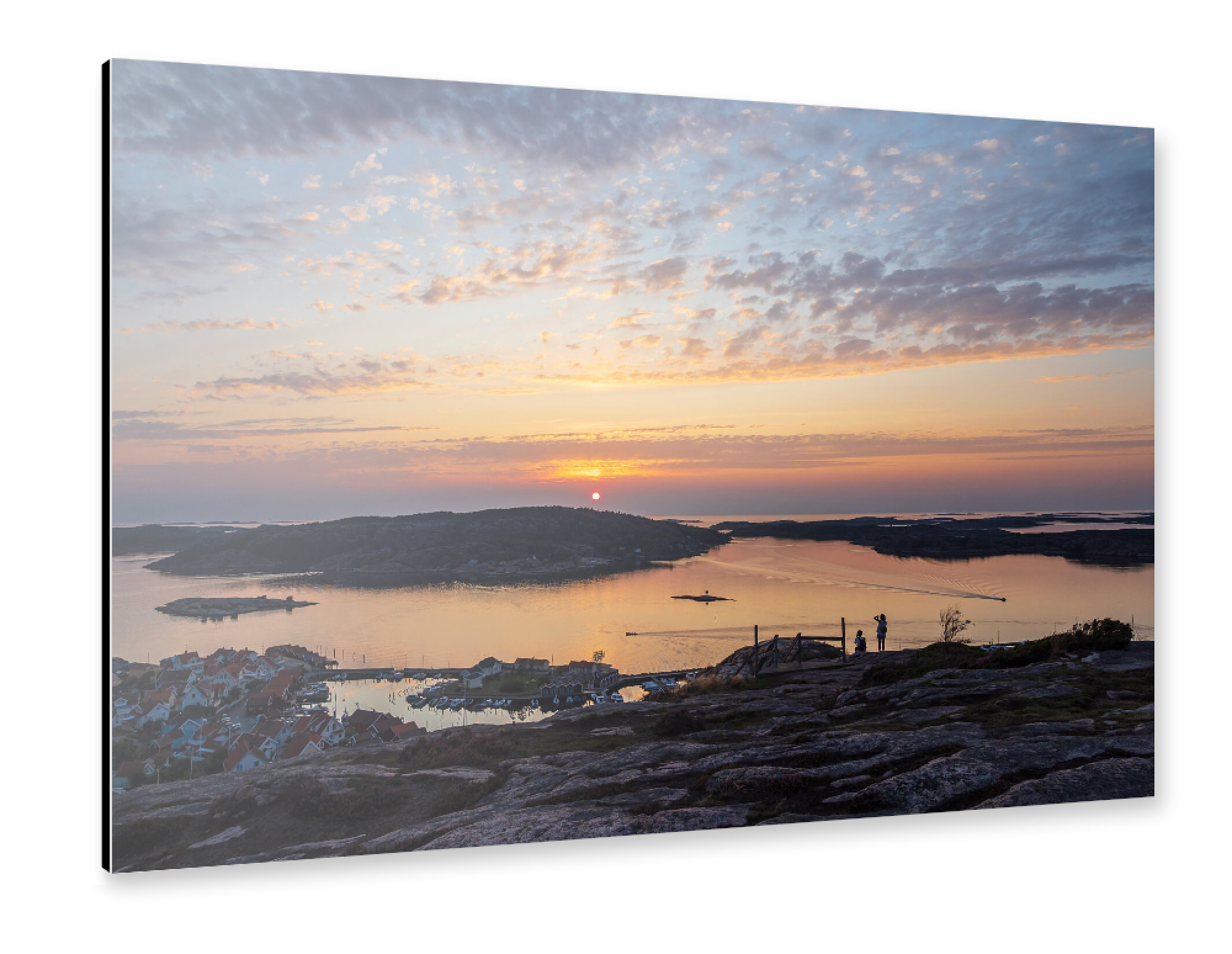 Alu-Dibond "Sonnenuntergang in Fjällbacka" 30x20 cm artboxONE