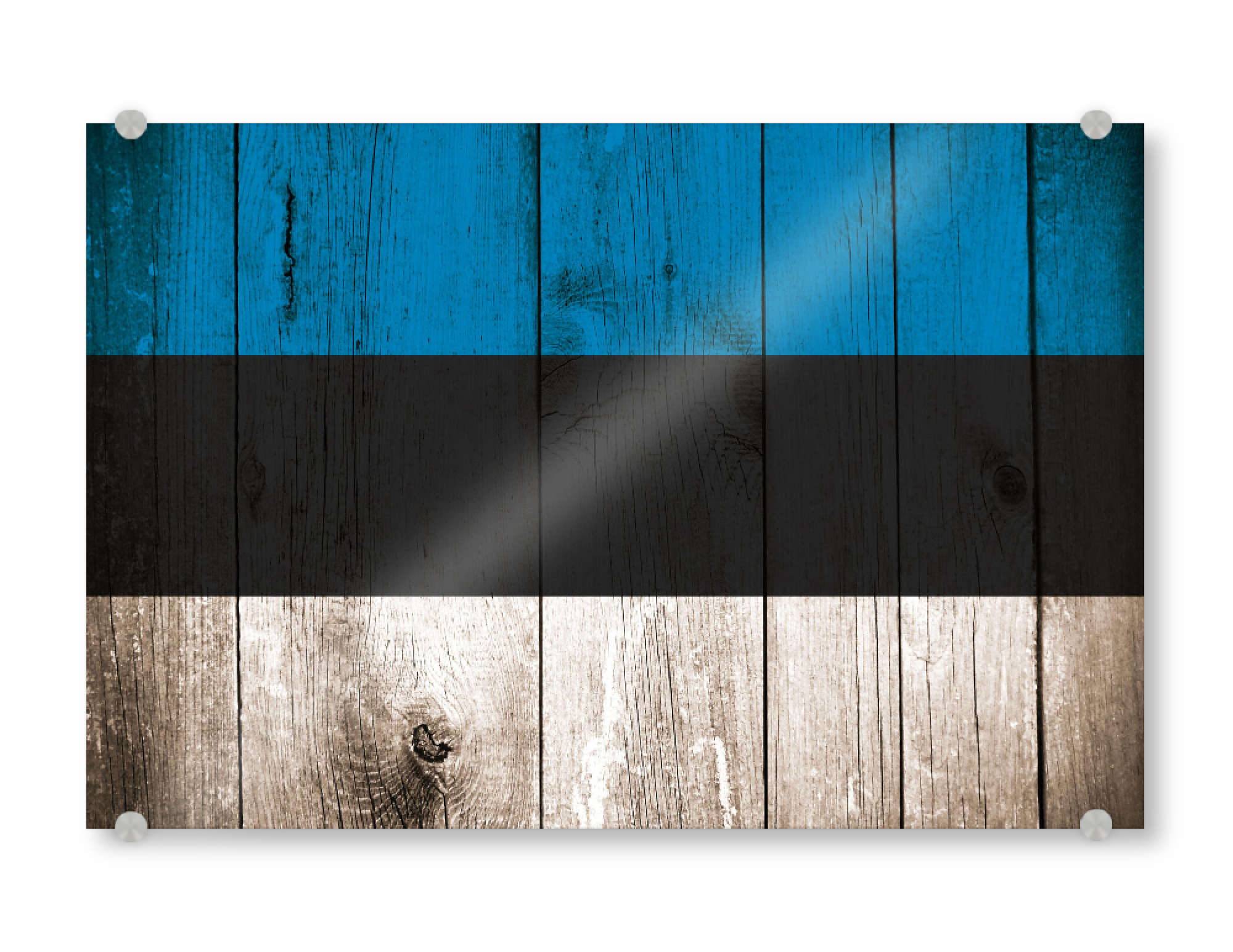 Acrylglasbild "Estonia Vintage Flag" artboxONE - Reise,Reise / Länder