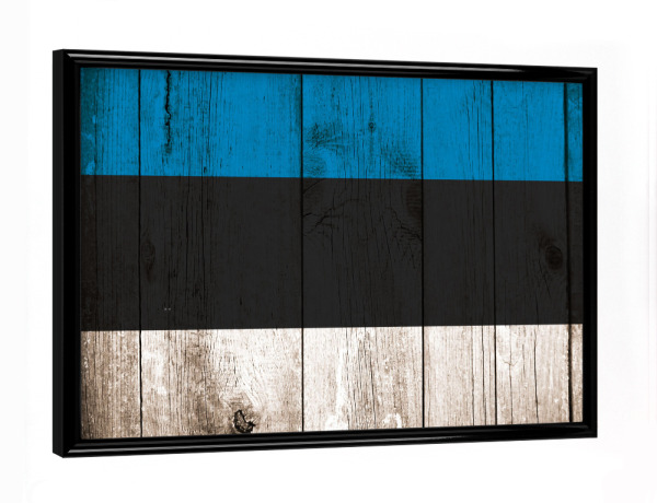Poster mit schwarzem Rahmen "Estonia Vintage Flag" artboxONE - Reise,Reise / Länder