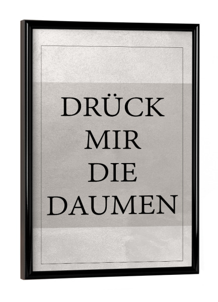 Poster mit schwarzem Rahmen "Daumen" artboxONE - Typografie - Typography,Typografie