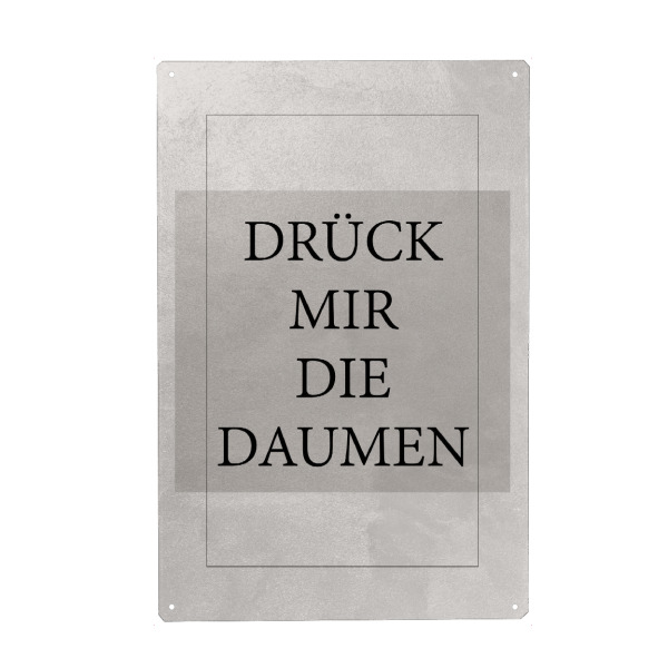 Metall Poster "Daumen" artboxONE - Typografie - Typography,Typografie - Blechschild
