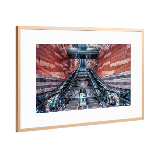 Poster mit Rahmen Kupfer "Subway" artboxONE - Städte,Reise,Architektur,Reise / Asien,Städte / Singapur