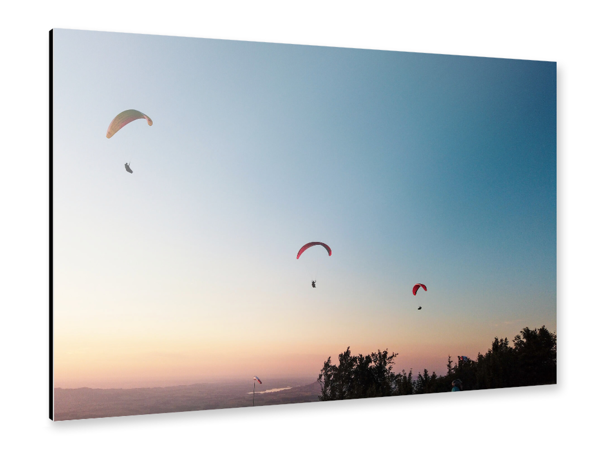 Alu-Dibond "Paragliding" 30x20 cm artboxONE