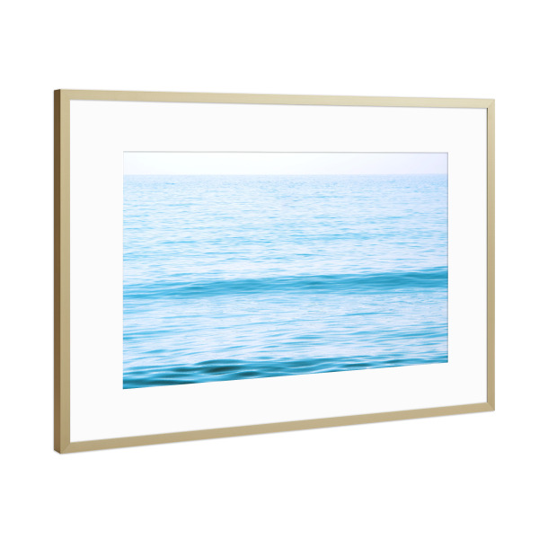 Poster mit Rahmen Gold "Ruhiges Meer" artboxONE - Natur,Reise,Abstrakt,Reise / Strand und Meer