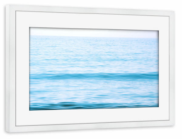 Poster mit Rahmen weiß "Ruhiges Meer" artboxONE - Natur,Reise,Abstrakt,Reise / Strand und Meer