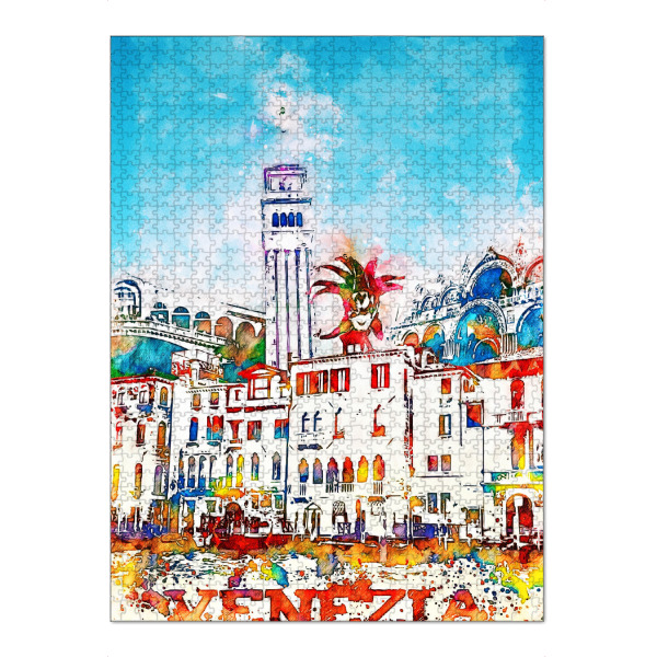 Puzzle Ravensburger "Venedig Collage in bunt" artboxONE - Architektur,Städte / Venedig