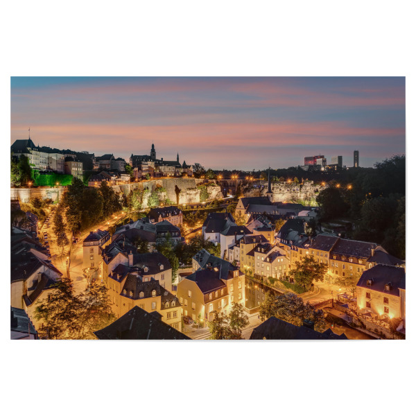 Poster "Luxemburg am Abend" artboxONE - Städte,Reise,Architektur