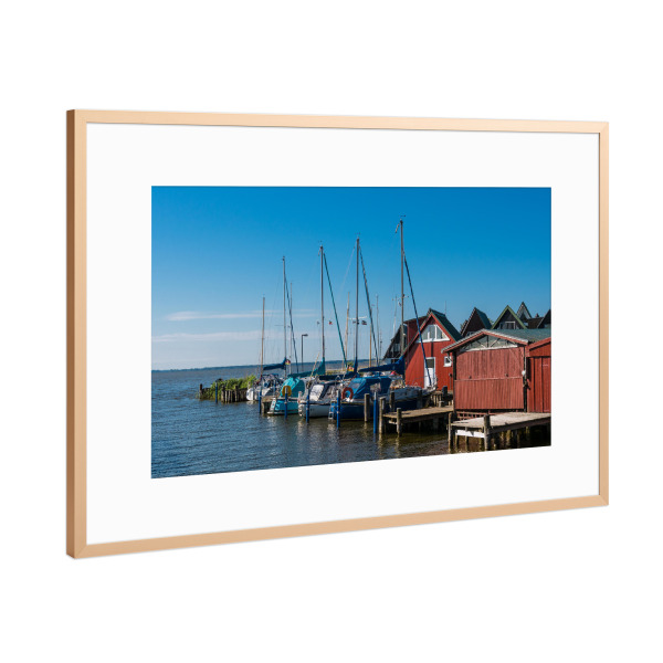 Poster mit Rahmen Kupfer "Althagen Bootshäuser" artboxONE - Natur,Reise,Architektur