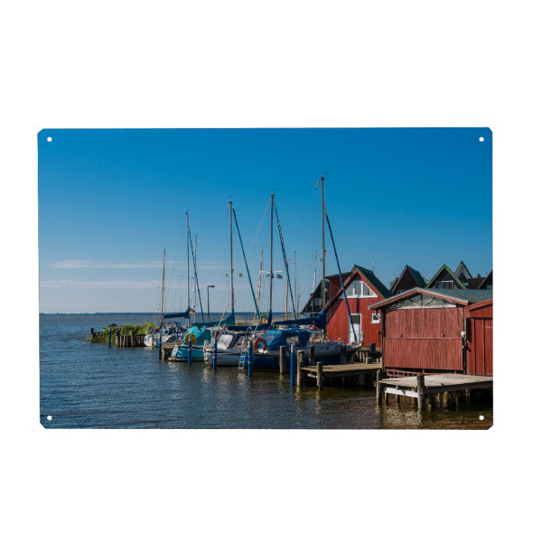 Holzbild "Althagen Bootshäuser" artboxONE - Natur,Reise,Architektur