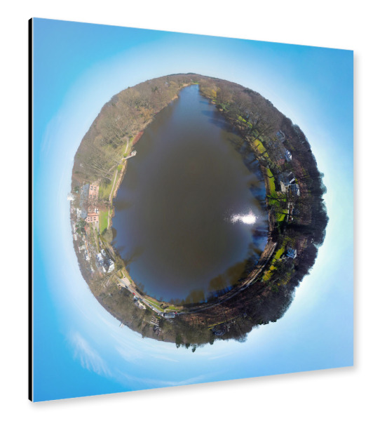 Alu-Dibond "Mühlenteich bei Reinbeker Schloss" 30x30 cm artboxONE