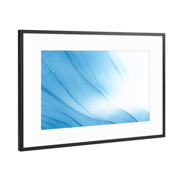 Poster mit Rahmen Schwarz (Metallic) "The blue Dreams art" artboxONE - Abstrakt