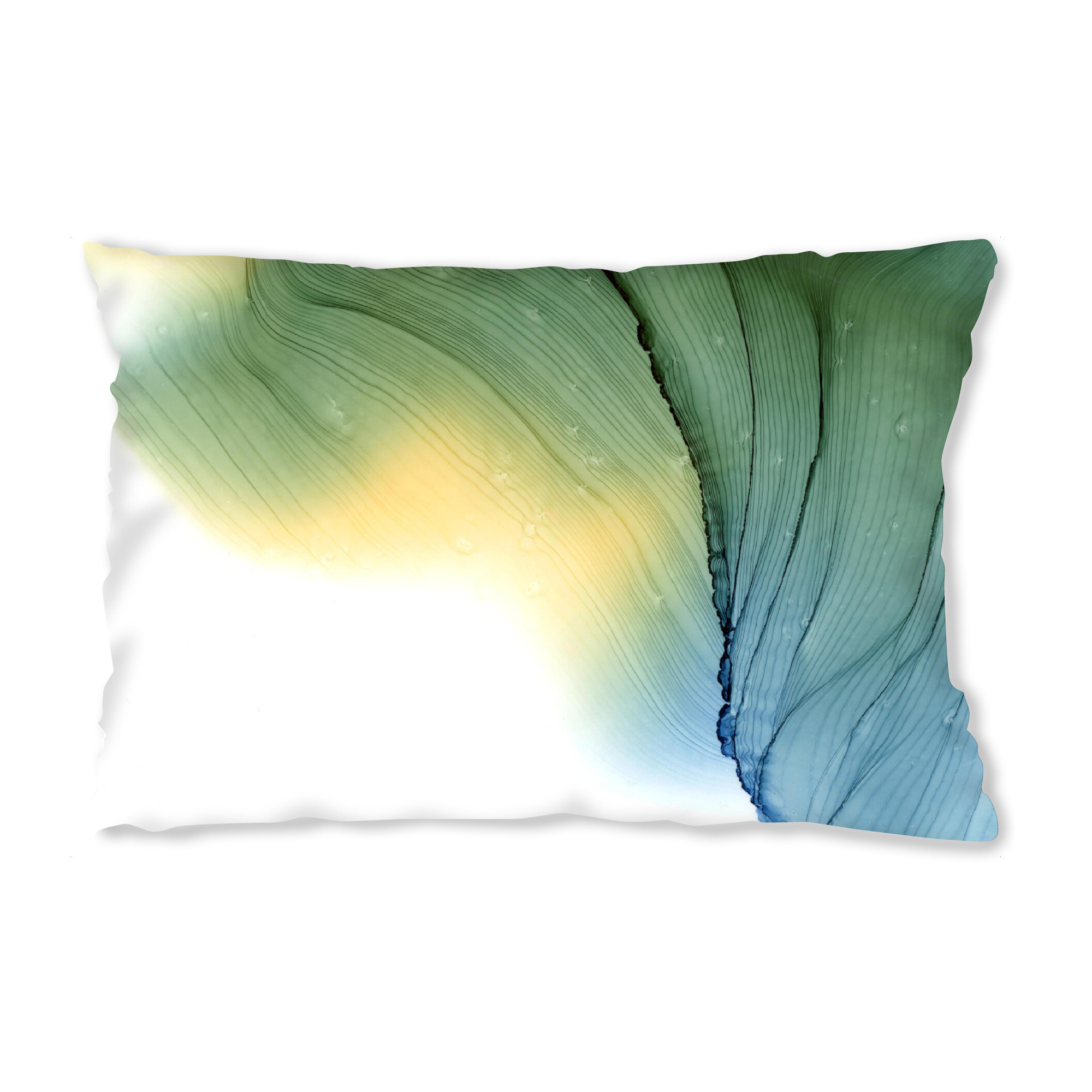 Design-Kissen "Gold and Green - Waves" artboxONE - Abstrakt