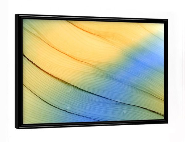 Poster mit schwarzem Rahmen "Light - Gelb n Blau" artboxONE - Abstrakt