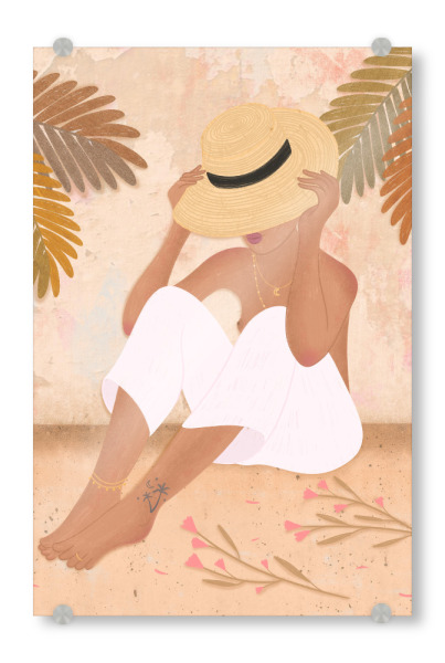 Acrylglasbild "Siesta unter Palmen" artboxONE - Natur,Menschen