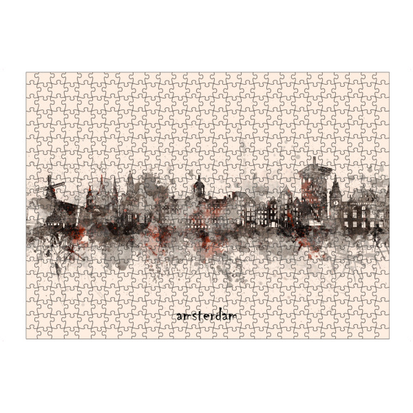 artboxONE Puzzle "Amsterdam skyline artistic beige" artboxONE - Städte,Reise,Architektur,Städte / Amsterdam