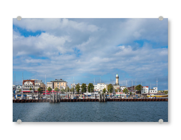 Acrylglasbild "Häuser und Leuchtturm" artboxONE - Reise,Architektur,Reise / Strand und Meer