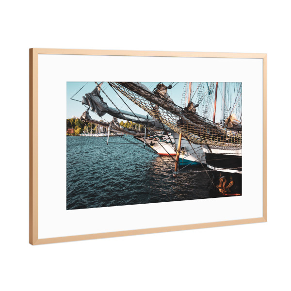 Poster mit Rahmen Kupfer "Hansesail in Rostock" artboxONE - Reise,Städte / Weitere