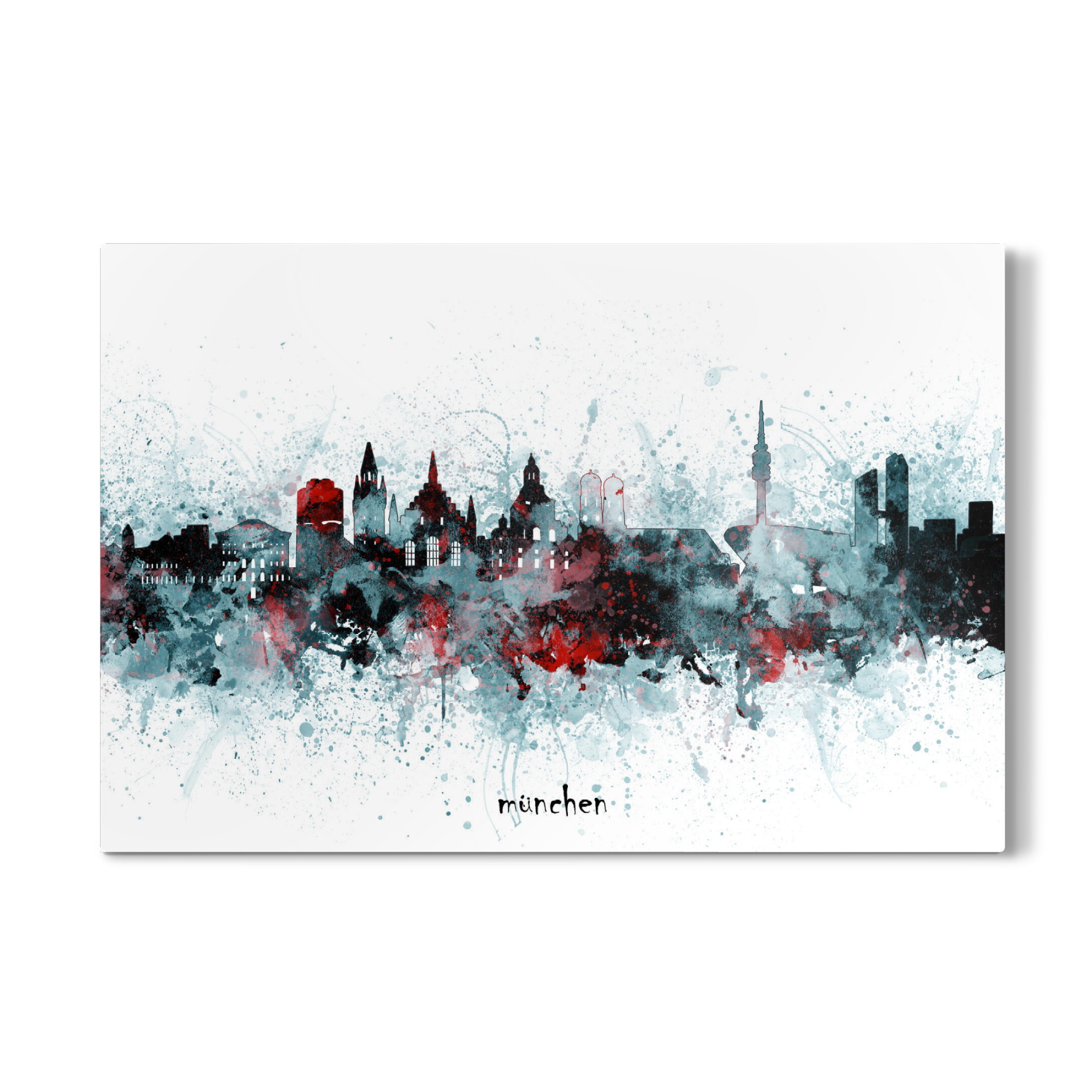 Galerie-Print "Munich skyline artistic grey" 30x20 cm artboxONE