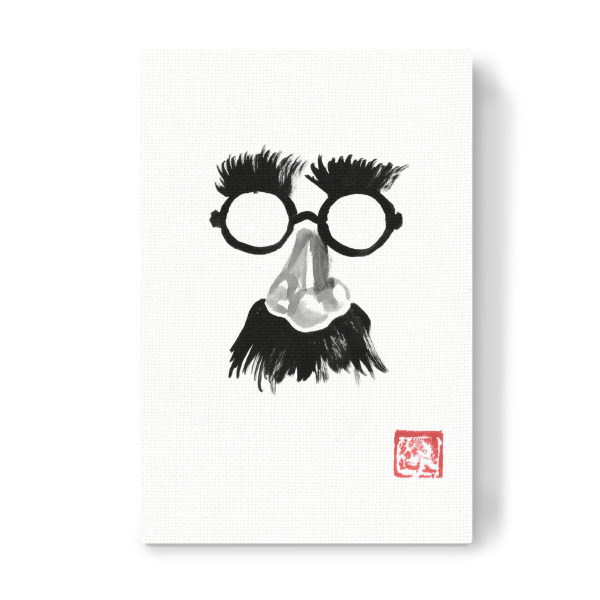 Leinwandbild "The gang" artboxONE - Comic - Mustache,Sumie,Japan,Nose,Eyebrows