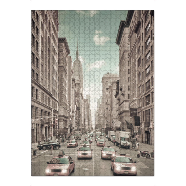 Puzzle Ravensburger "NYC 5th Avenue Verkehr | Vintage" artboxONE - Städte / New York,Architektur,Reise / Länder