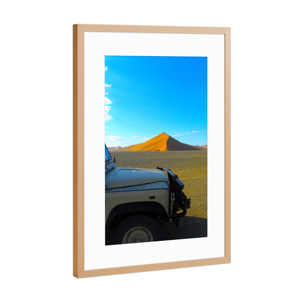 Poster mit Rahmen Kupfer "4x4 at Namib Desert" artboxONE - Reise,Reise / Afrika
