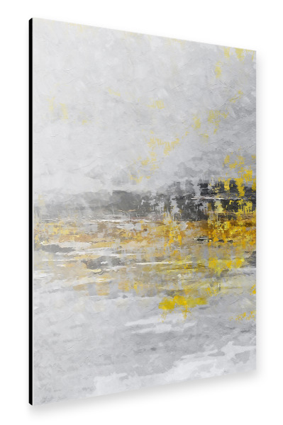 Alu-Dibond "Abstrac Yellow" 30x20 cm artboxONE